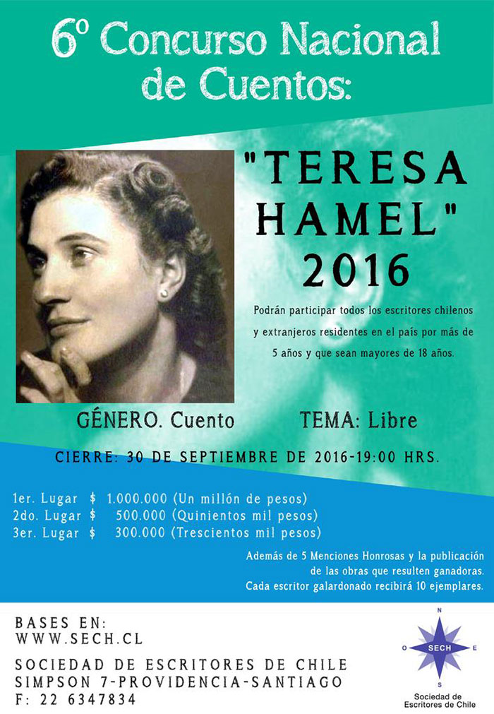 Abren convocatoria a Concurso de Cuentos Teresa Hamel