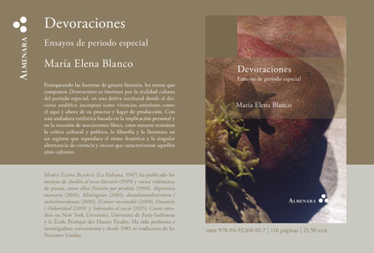 «Devoraciones. Ensayos de periodo especial», de María Elena Blanco