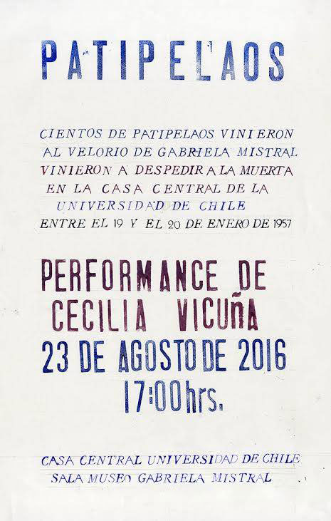 Performance de Cecilia Vicuntildea