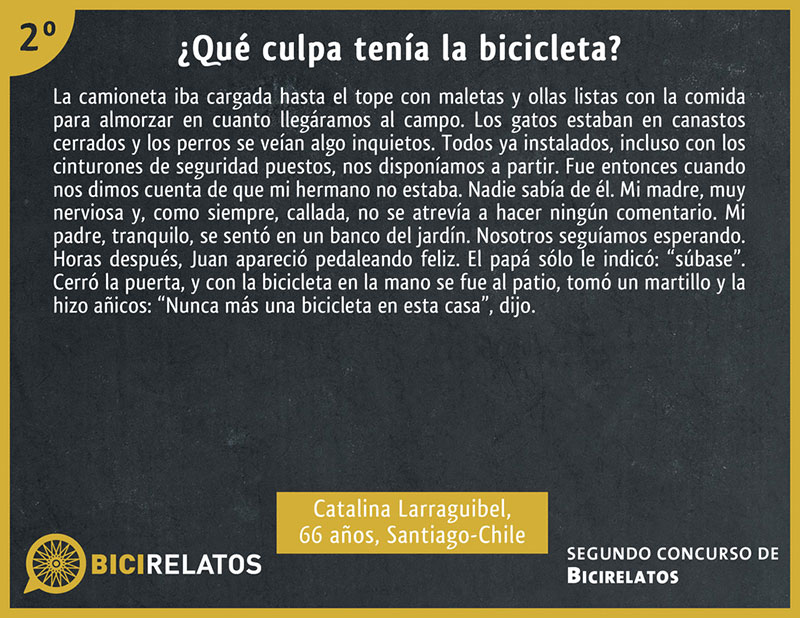 Queacute culpa teniacutea la bicicleta