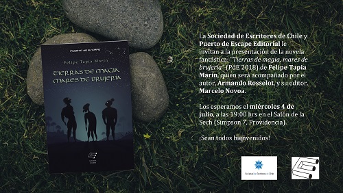 Presentación de novela “Tierras de magia, mares de brujería”, de Felipe Tapia