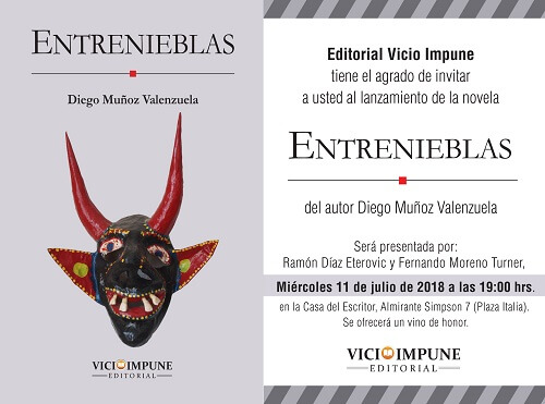 Lanzamiento novela “Entrenieblas”, de Diego Muñoz Valenzuela