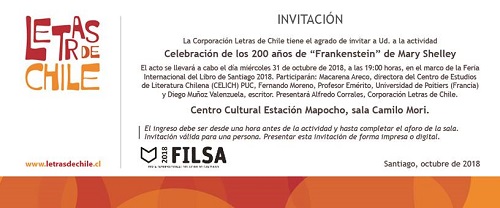 Celebración de los 200 años de “Frankenstein” de Mary Shelley en Filsa 2018