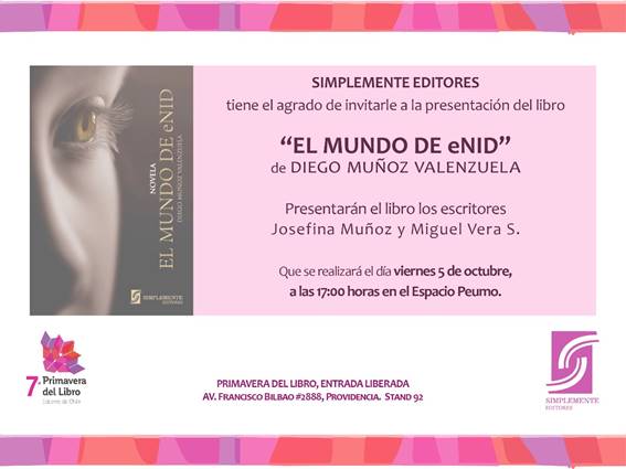 Presentación del libro “EL MUNDO DE eNID”, de Diego Muñoz Valenzuela