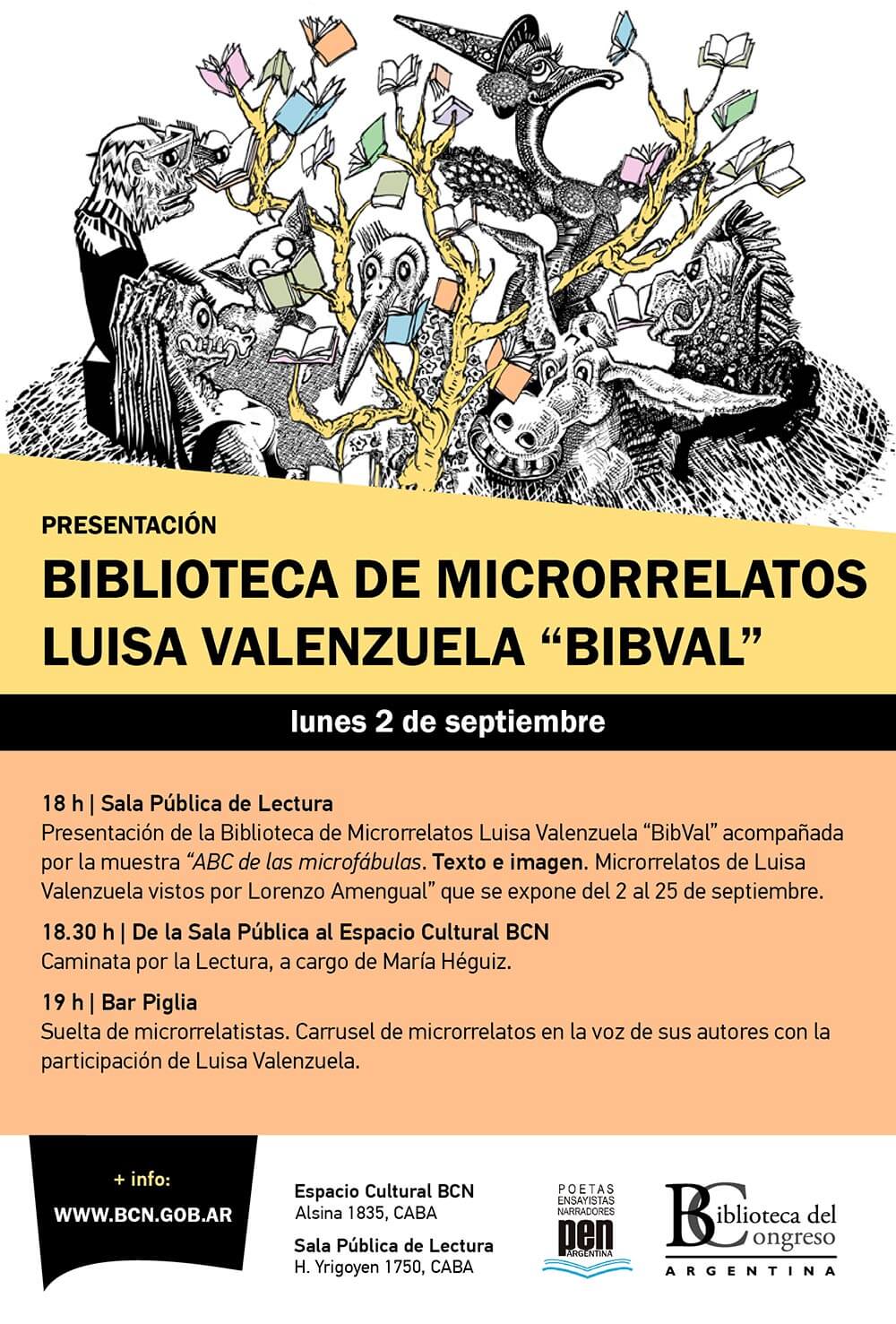 Presentación Biblioteca de Microrrelatos Luisa Valenzuela “BIBVAL”