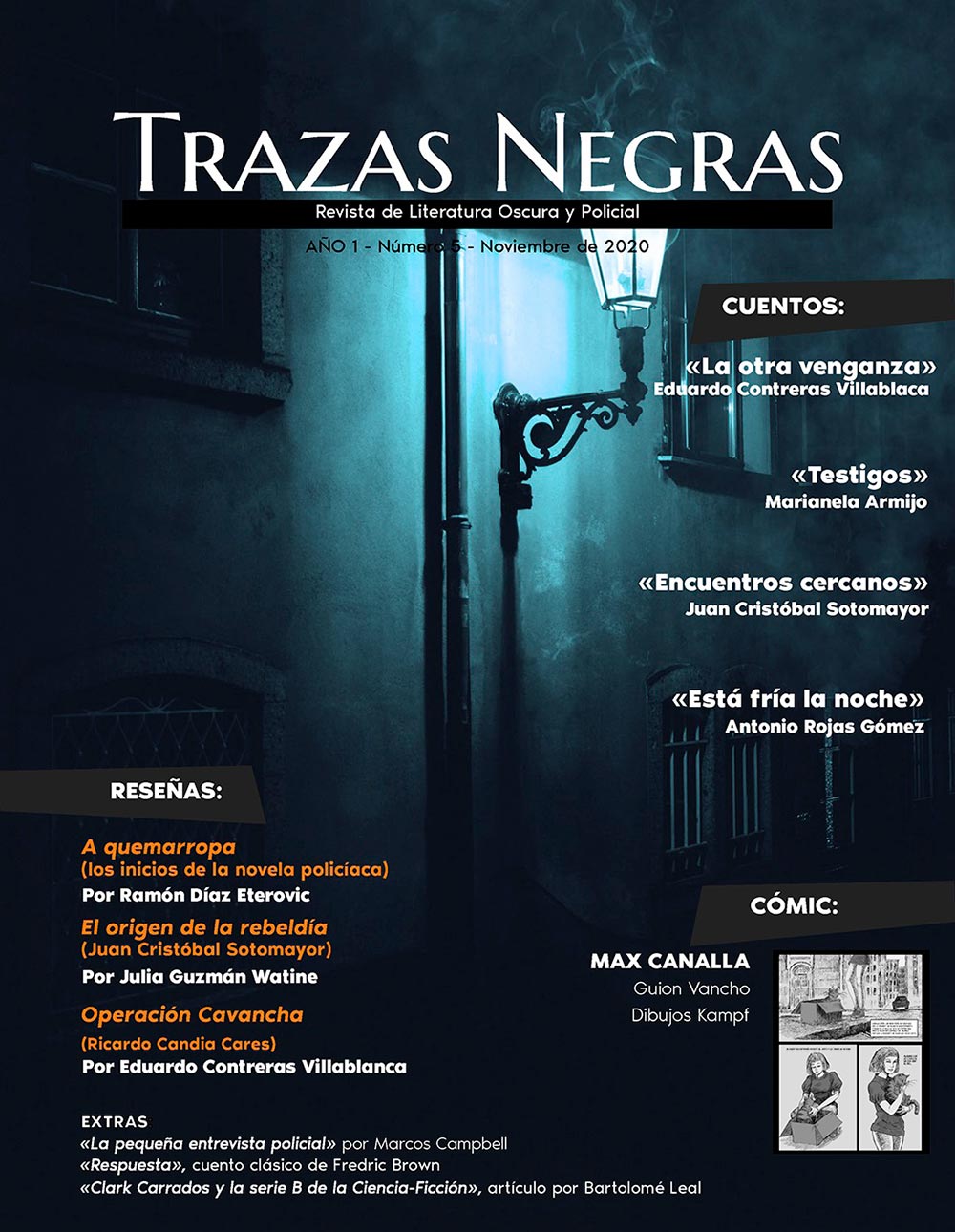 Revista Trazas Negras – Cinco meses para el regocijo de los seguidores del género policial y negro