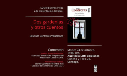 Invitación al lanzamiento del libro “Dos gardenias y otros cuentos” de Eduardo Contreras