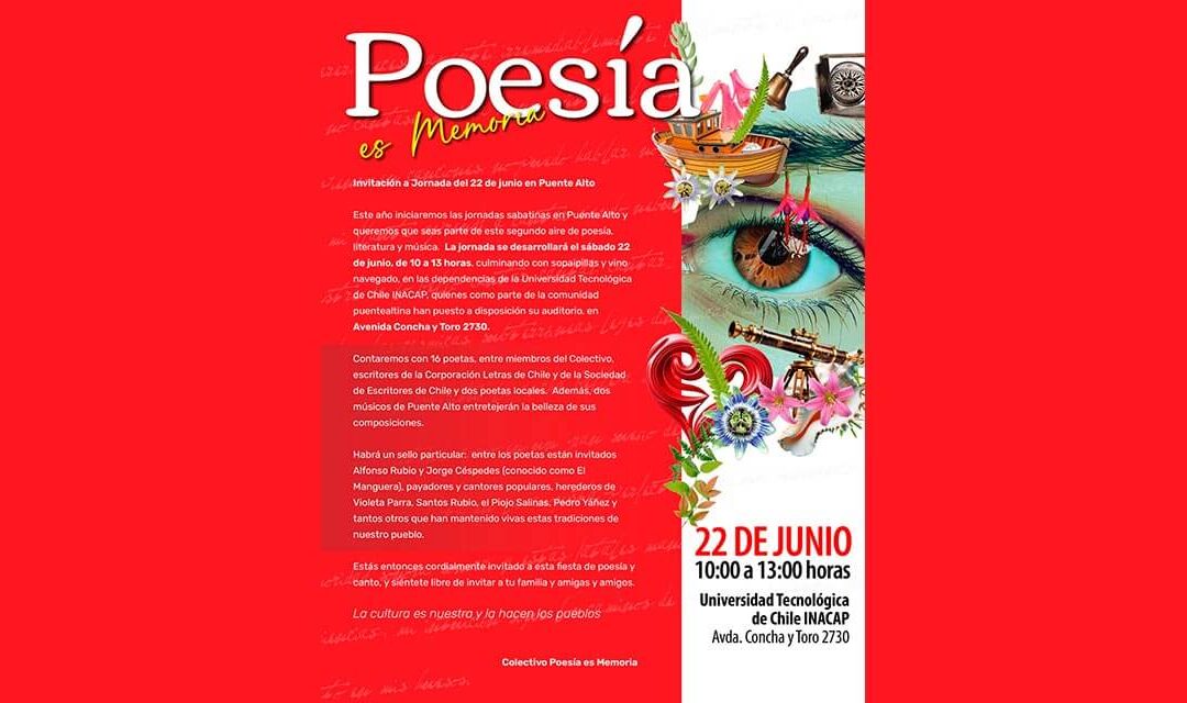 Invitación a participar de la jornada «Poesía es Memoria»