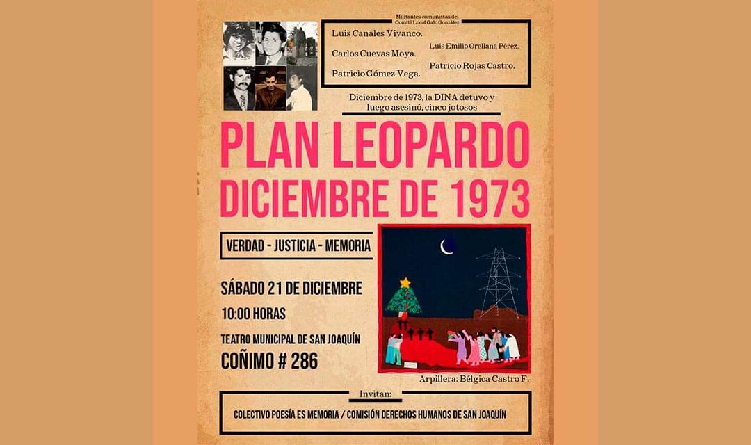 Conmemoración a las víctimas del Plan Leopardo