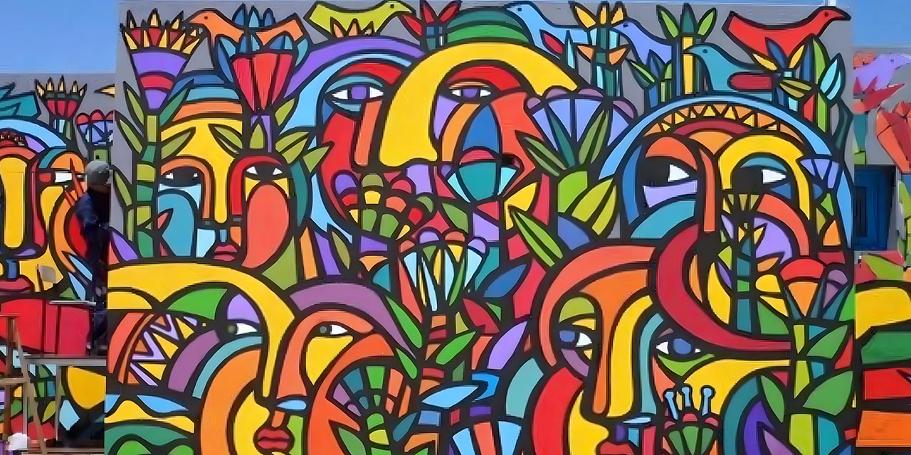 Un premio con flores y palomas