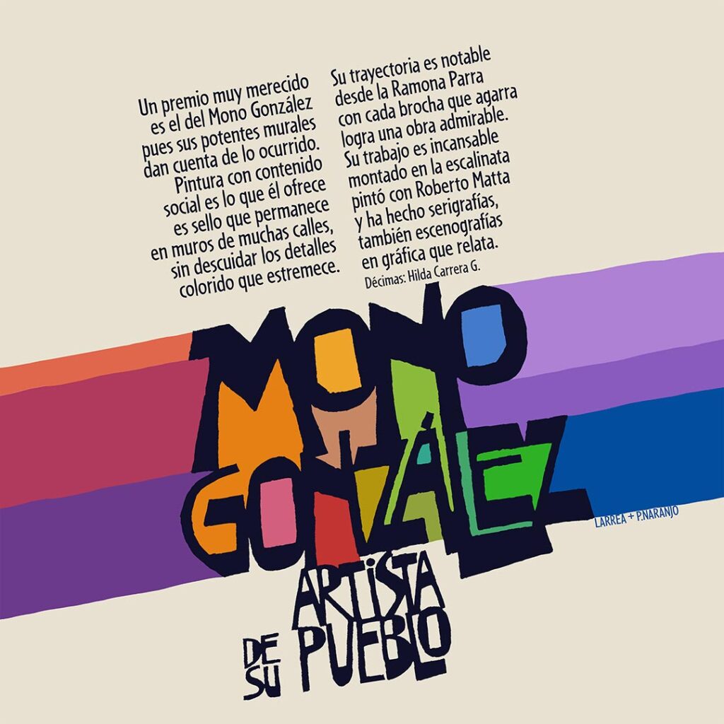 Hilda Carrera y Vicente Larrea celebran al gran artista chileno Alejandro "Mono" González
